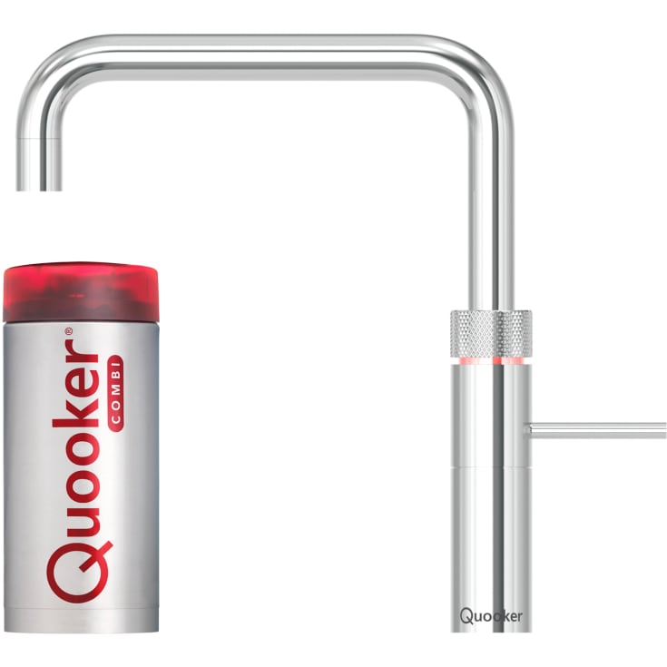 Quooker Fusion Square, køkkenarmatur, Combi+ beholder, krom