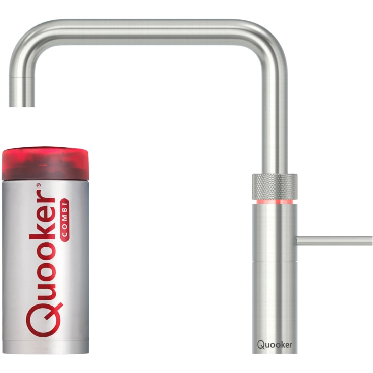 Quooker Fusion Square, kjøkkenarmatur, Combi+ tank, stål