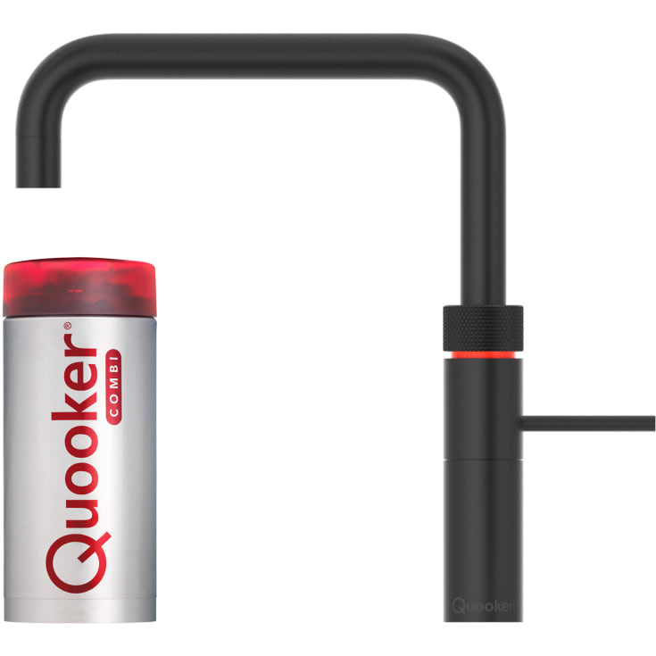 Quooker Fusion Square, kjøkkenarmatur, Combi+ tank, sort