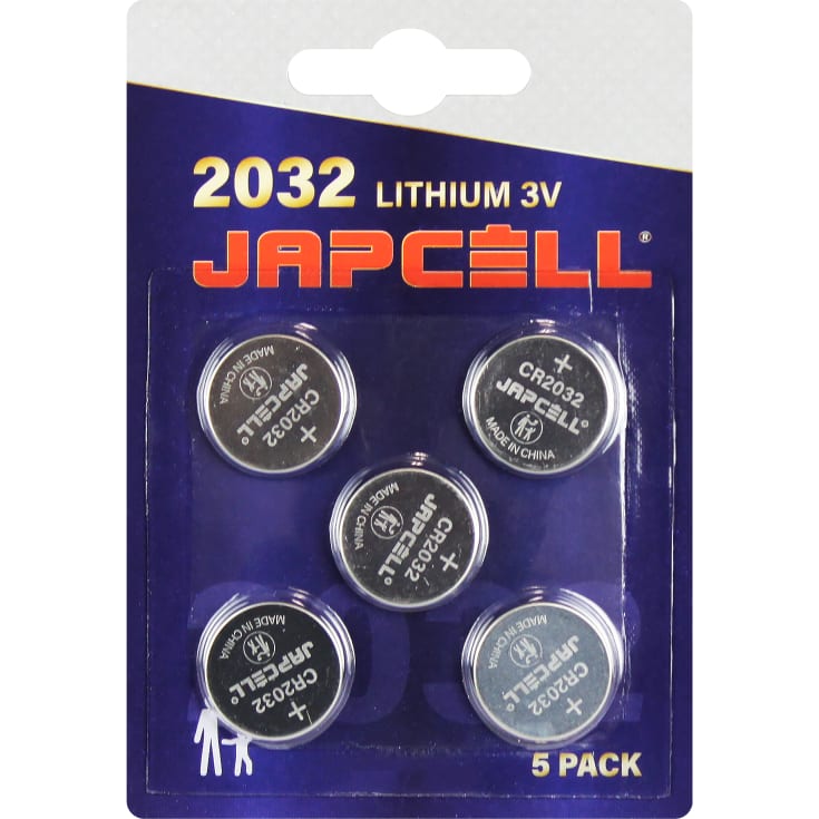 Japcell Lithium CR2032-batterier, 5 stk.