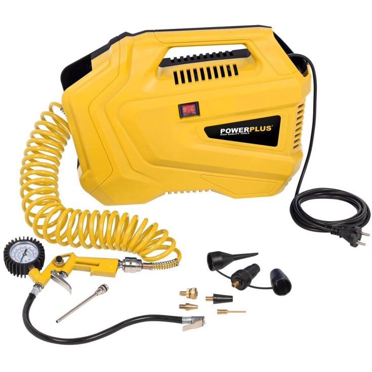 PowerPlus oliefri kompressor, 1,5HK, 10 dele