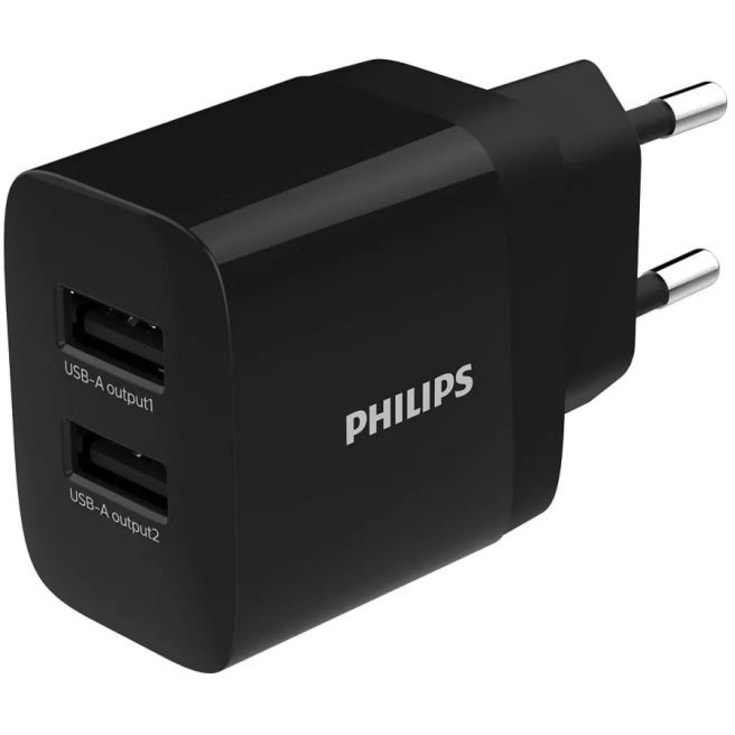 Philips USB adapter-stik, 2x USB