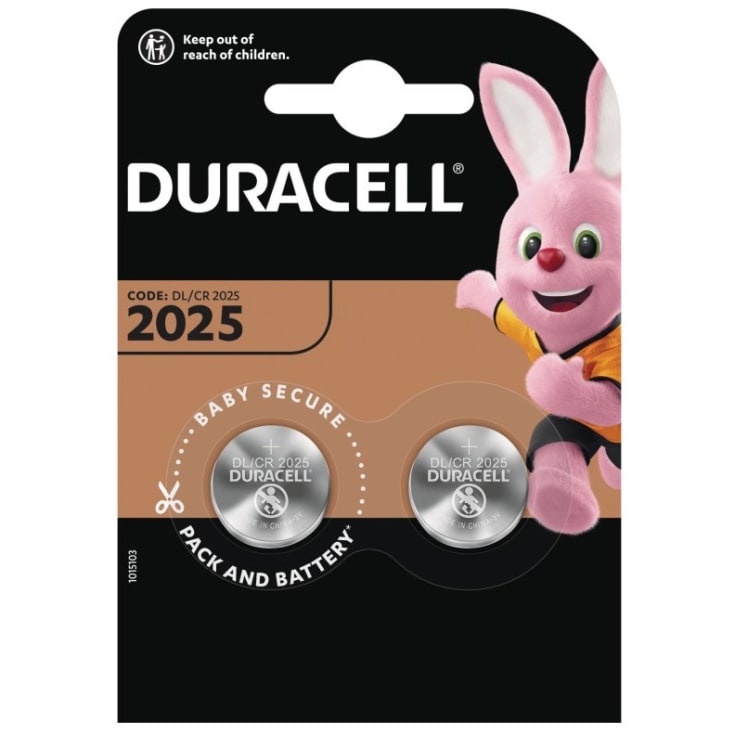 Duracell Electronics CR2025 Lithium Batteri - 2 stk.