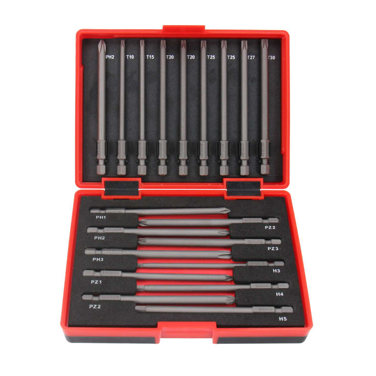 Bitssæt Tecos T-B019, 100 mm, 19 dele