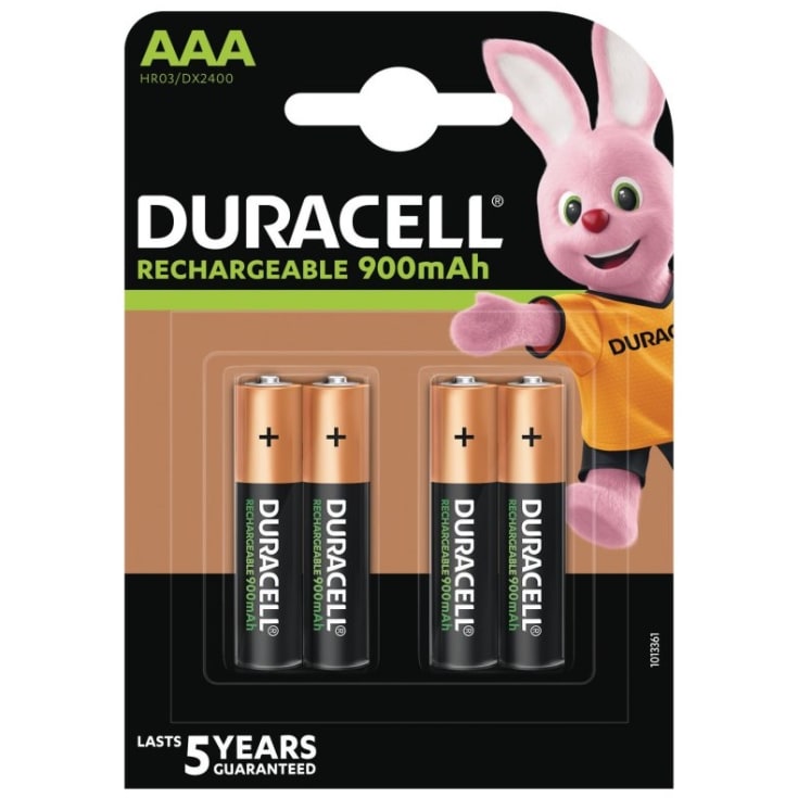 Duracell AAA genopladelige batterier, 4 stk.