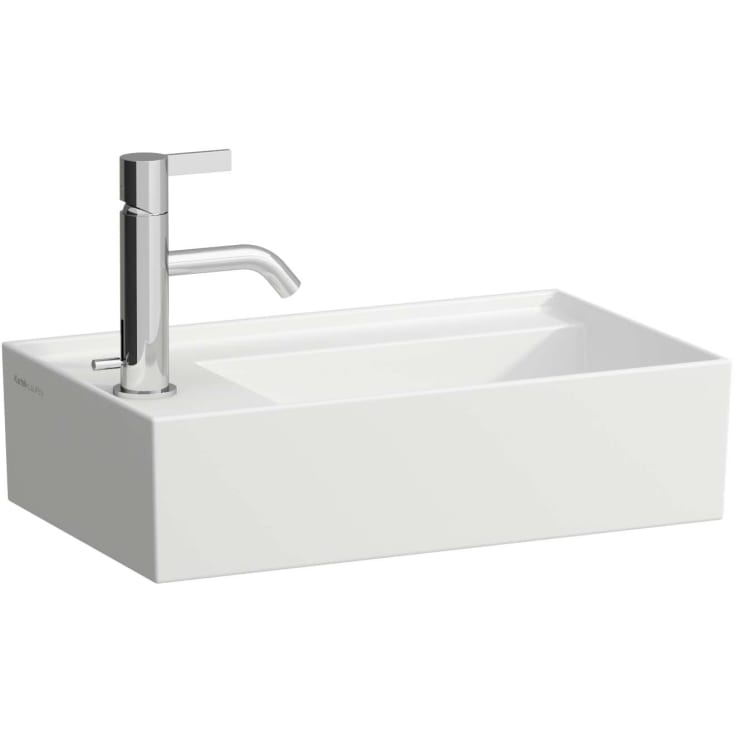 Kartell Laufen tvättställ, 46x28 cm, vänster, matt vit