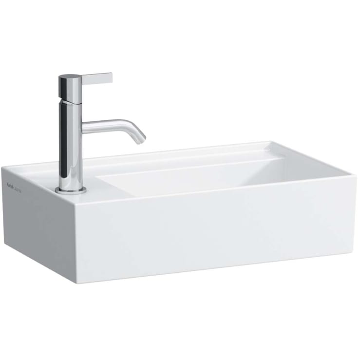 Kartell Laufen servant, 46x28 cm, venstre, hvit