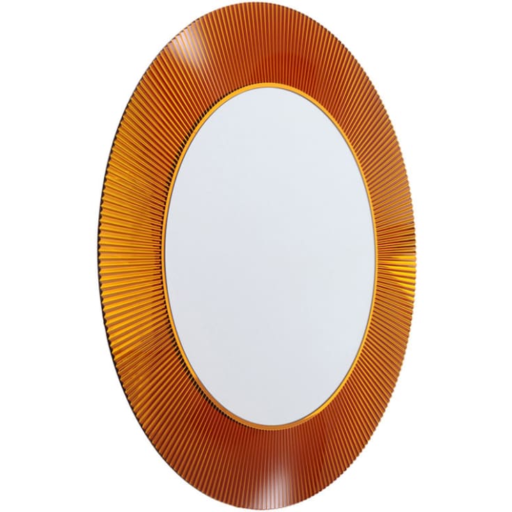 Kartell Laufen All Saints spejl med lys Ø78 cm, brun