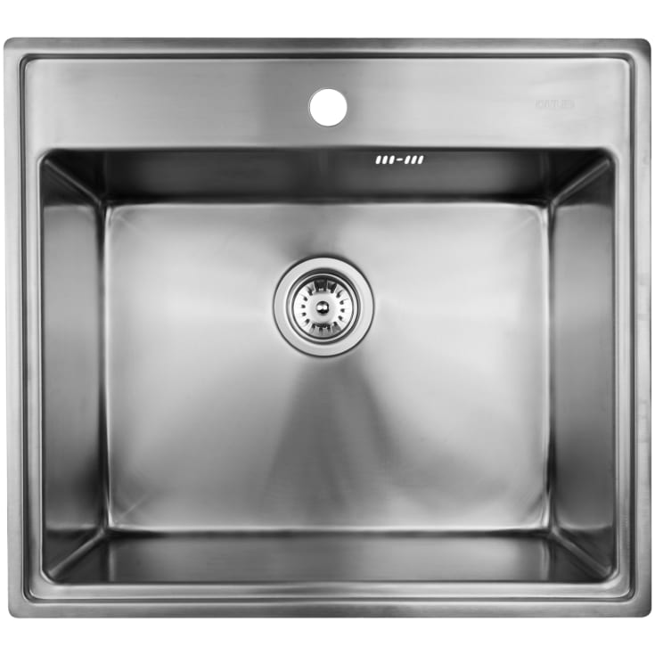 Secher Vejle BK1 kjøkkenvask, 59x53 cm, rustfritt stål