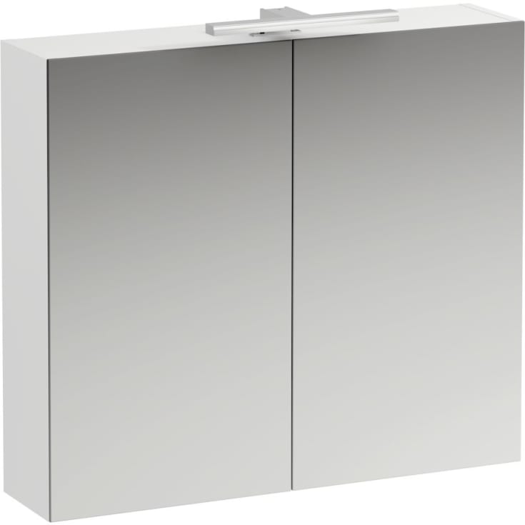 Laufen Base speilskap med lys, 80x70 cm, matt hvit
