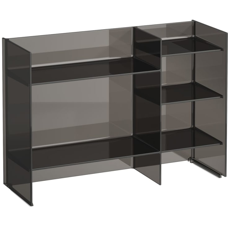 Kartell Laufen Sound Rack hylle, 75x53 cm, røykfarget