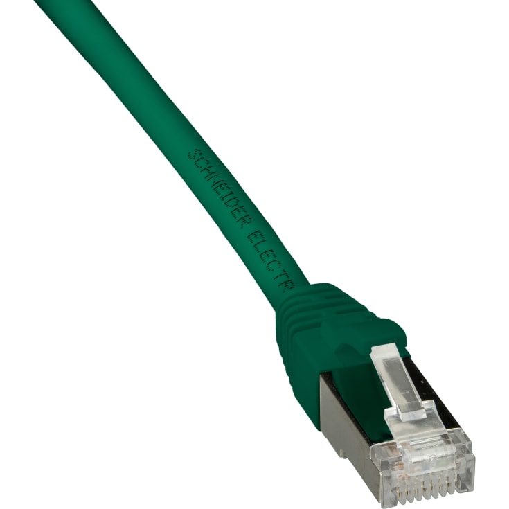 Patchkabel Kat.6A S/FTP 28AWG 0,5M grøn LSZH