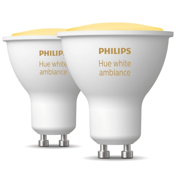 Philips Hue White Ambiance GU10 spotlampa, 2-pack