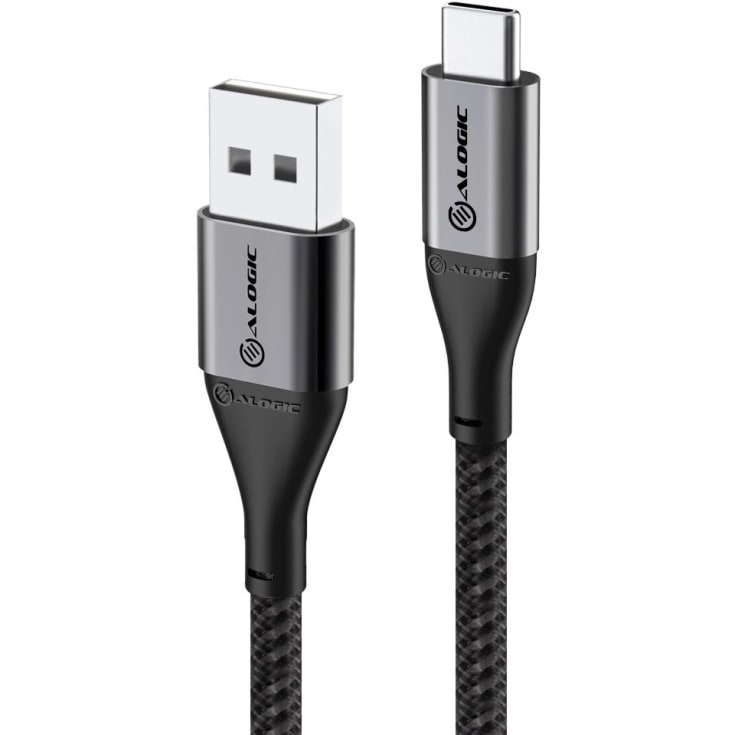 Laddarkabel USB-A till USB-C på 30 centimeter, rymdgrå