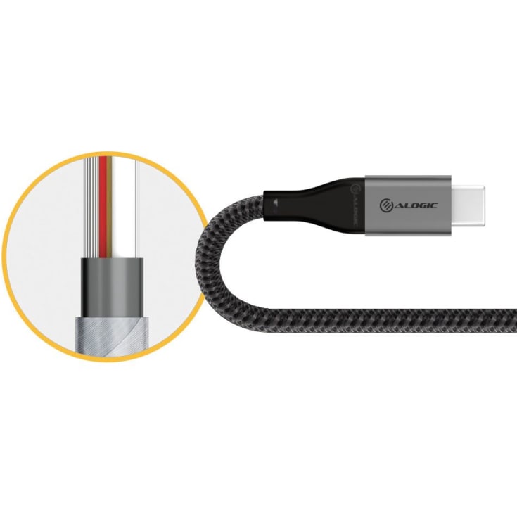 Laddarkabel USB-A till USB-C på 30 centimeter, rymdgrå