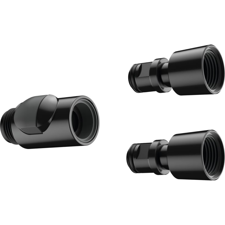 Hansgrohe koblingssett, 3 dele, 1/2", sort