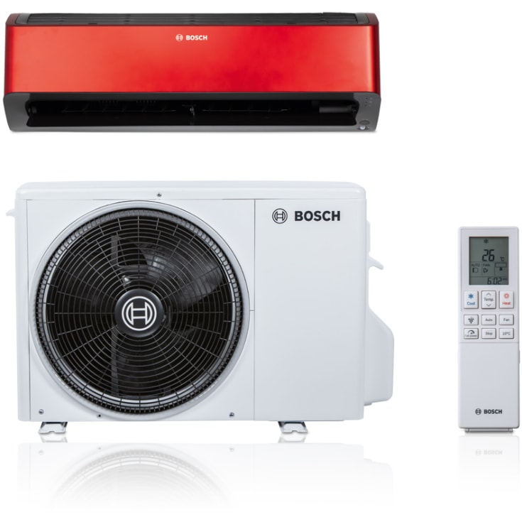 Bosch Climate 8101i-set 65 HE luft til luft varmepumpesæt i rød