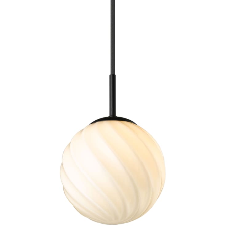 Halo Design Twist Ball pendellampe, svart, Ø15 cm