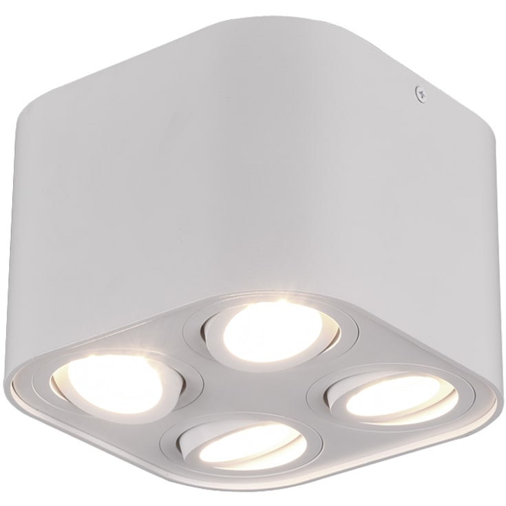 Trio Lighting Cookie påbygningsspot, 4 spots, hvid