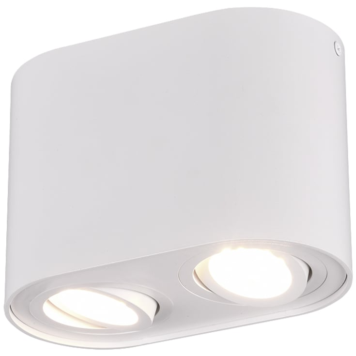 Trio Lighting Cookie påbygningsspot, 2 spots, hvid