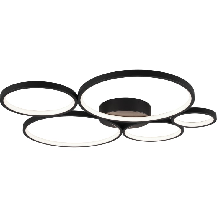 Trio Lighting Rondo taklampe, svart, 59 cm