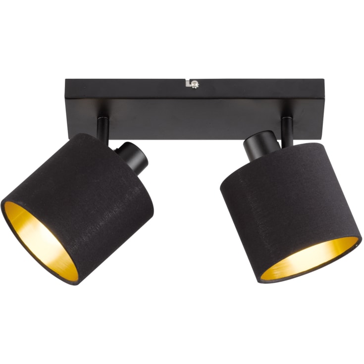 Trio Lighting Tommy spotlampe, 2 spots, sort