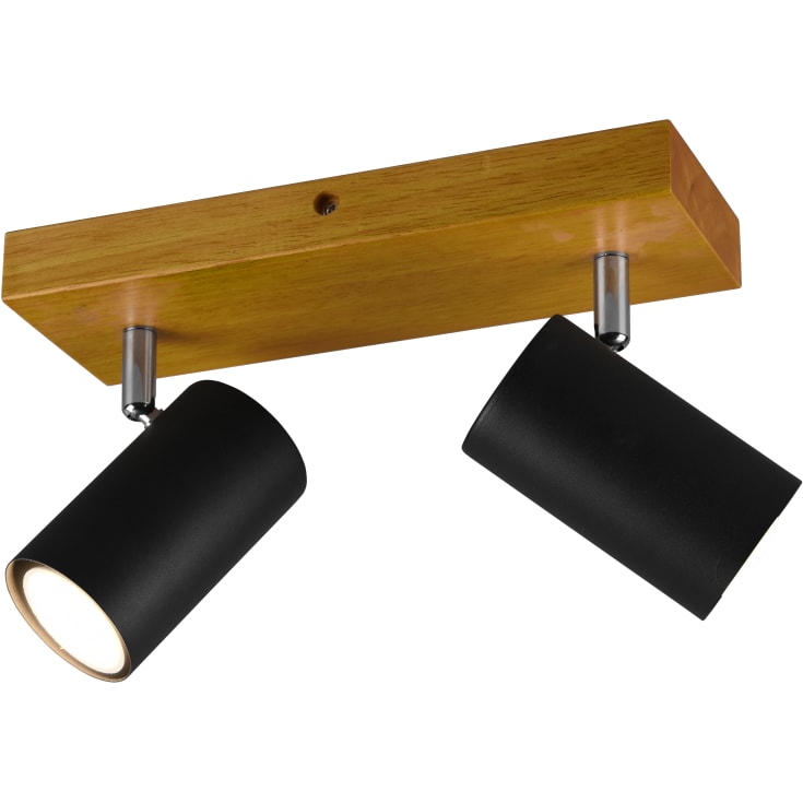 Trio Lighting Marley spotter i tak, 2 spotter, tre/sort