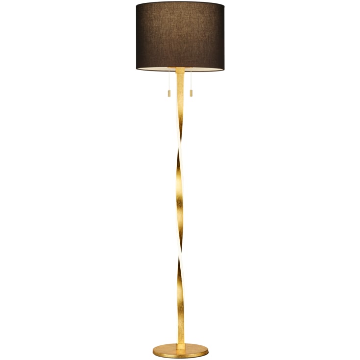 Trio Lighting Nandor gulvlampe, guld