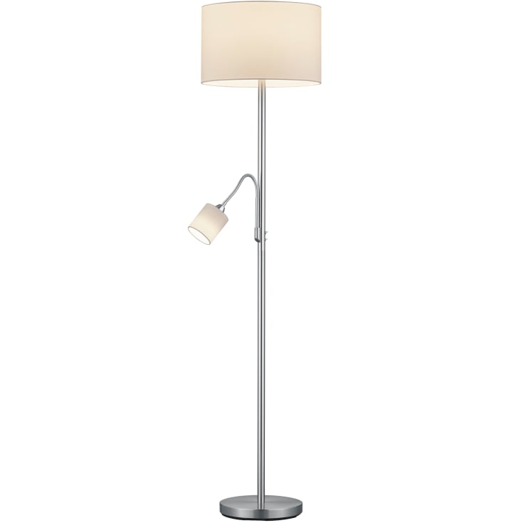 Trio Lighting Hotel gulvlampe med læselampe, hvid