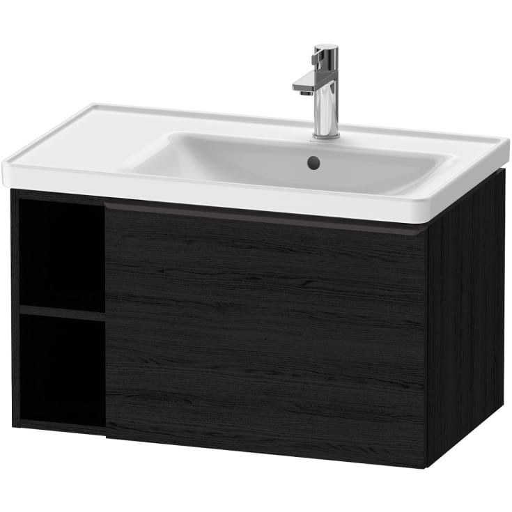 Duravit D-neo vaskeskab med hylde til venstre 78,4 x 45,2 cm i black oak