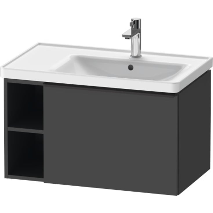 Duravit D-neo vaskeskab med hylde til venstre 78,4 x 45,2 cm i mat grafit