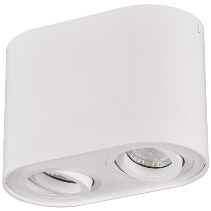 Trio Lighting Cookie påbygningsspot, 2 spots, hvid