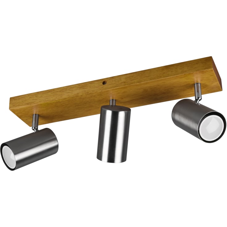 Trio Lighting Marley spotter i tak, 3 spotter, tre/stål
