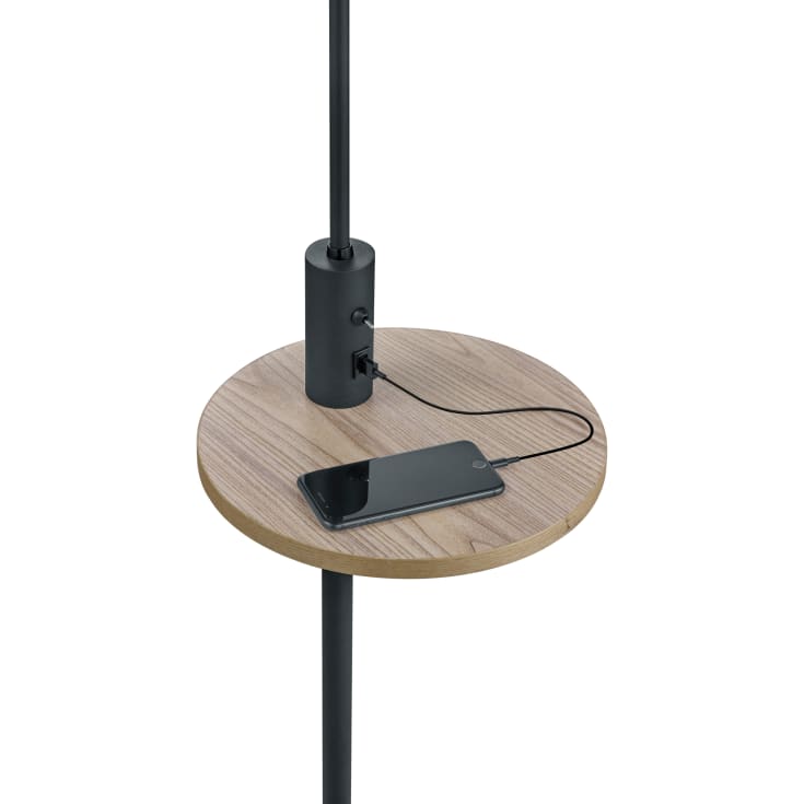 Trio Lighting Claas gulvlampe, sort