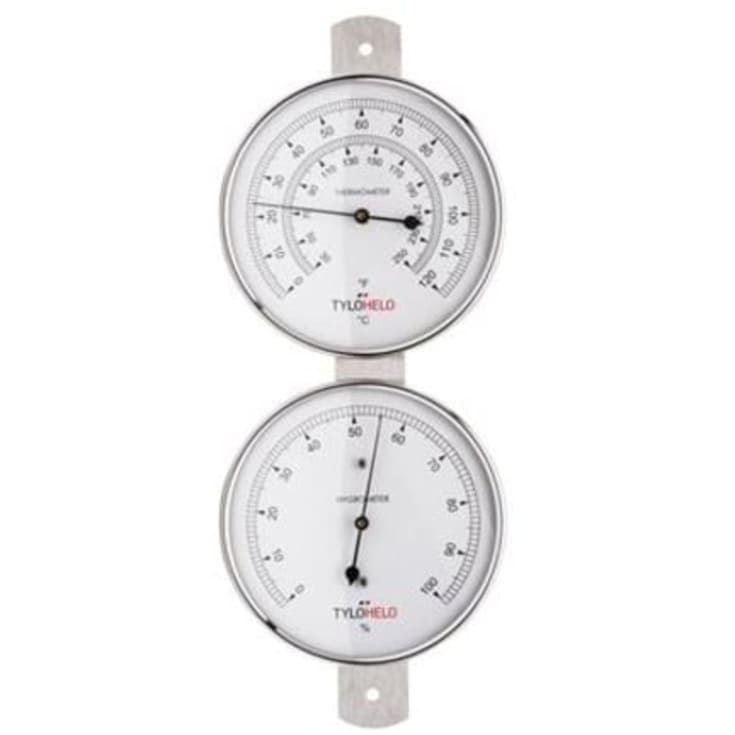 Tylö hygro/termometer, rostfritt stål