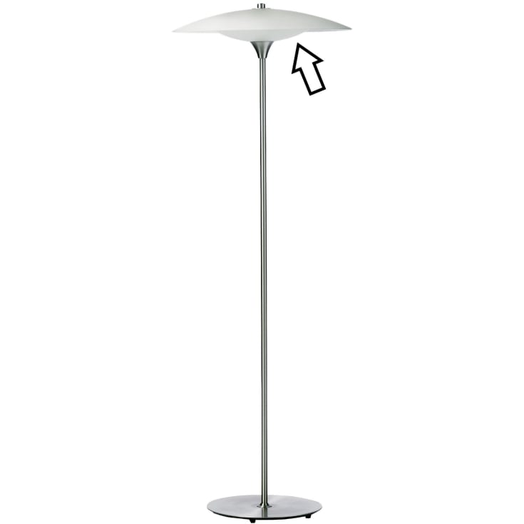 Halo Design erstatningsglass til Baroni gulvlampe, nedre skjerm, Ø46 cm