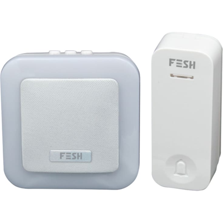 Foss Fesh Smart dørklokke, til stikkontakt, wifi, lys, hvid