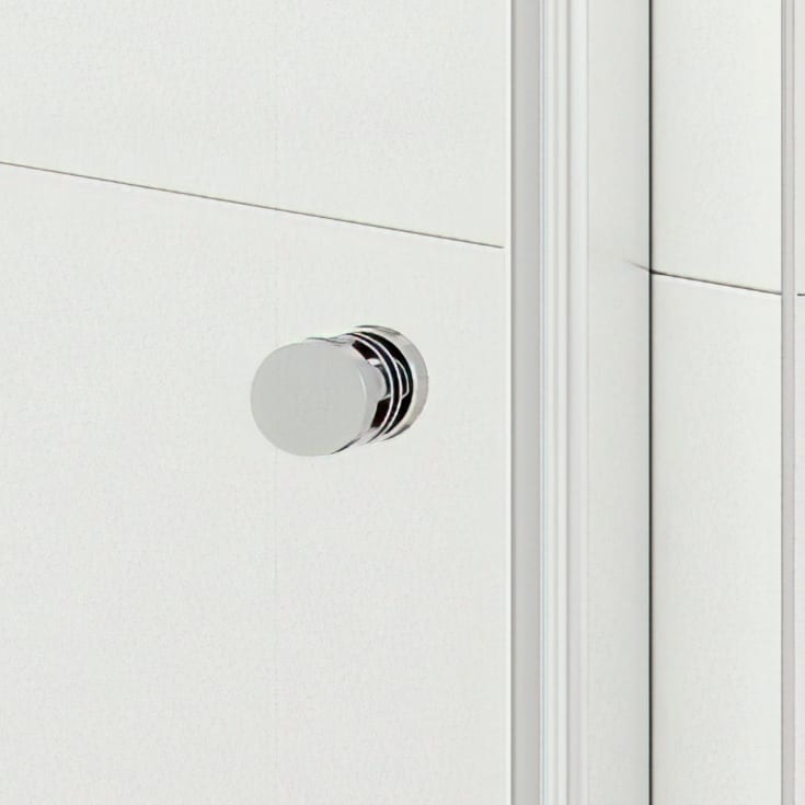 Gustavsberg Square duschdörr, nisch, 79,6 cm, klart glas, krom profil