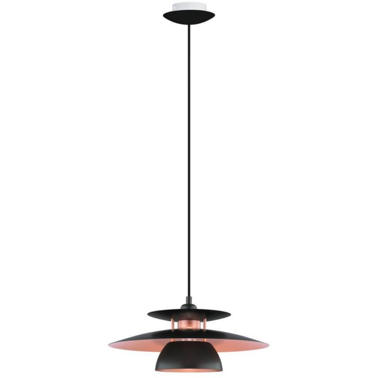 Eglo Brenda pendellampe, svart/kobber, Ø43 cm