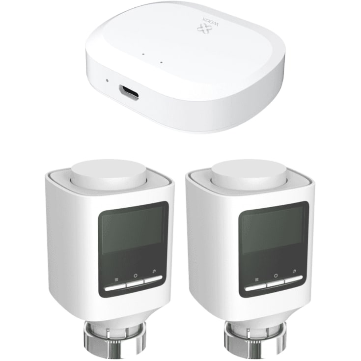 Woox Smart radiatortermostat sæt med Woox Zigbee gateway