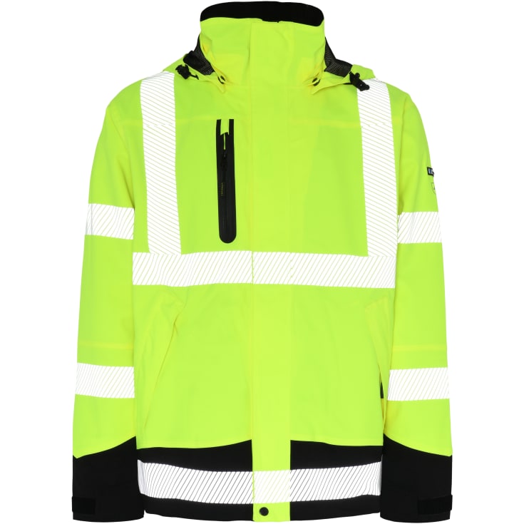 Lyngsøe pustende regnjakke stretch FOX4WS-5057, kl.3, gul/svart, L