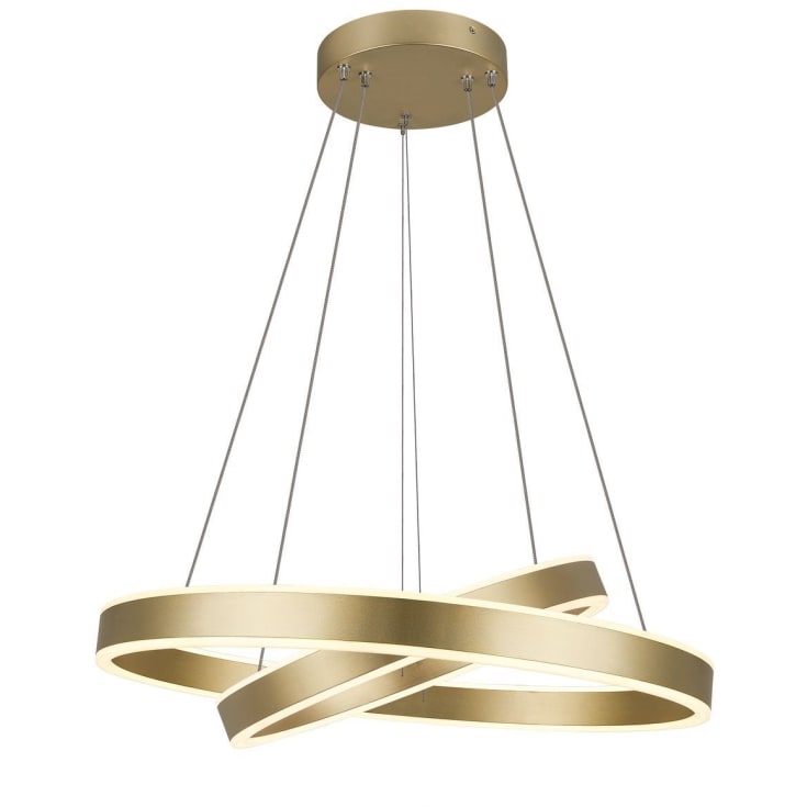 SLV One Double pendellampa, mässing