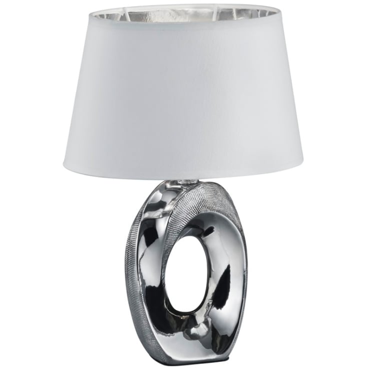 Trio Lighting Taba bordslampa, silver, 33 cm