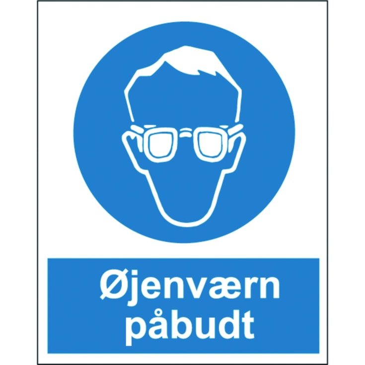 Øjenværn påbudt skilt