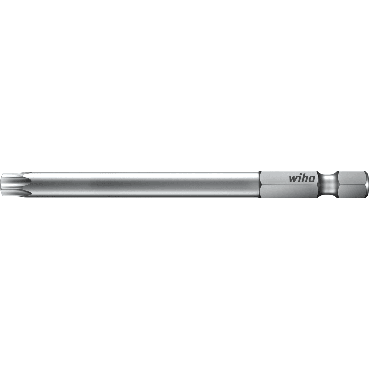5 stk Wiha torx10H bits med hull, 90 mm