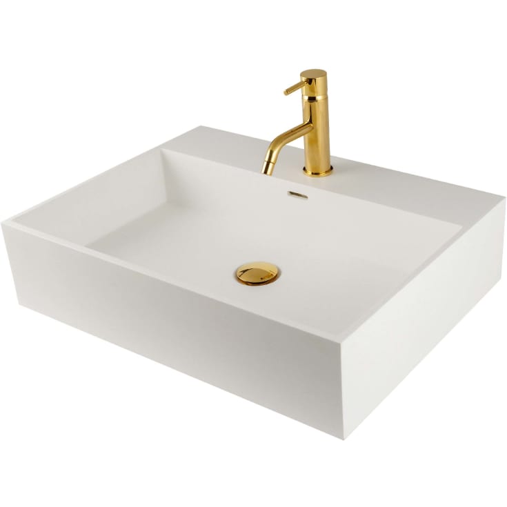 Lavabo Solid Surface tvättställ, 60x45 cm, vit