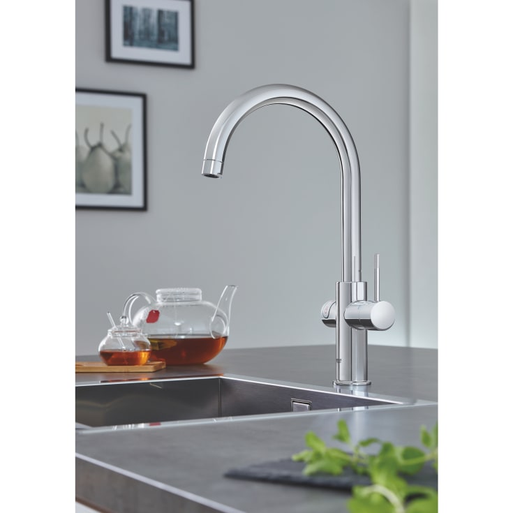 Grohe Red Duo kjøkkenarmatur, 3 liters varmtvannsbereder, krom