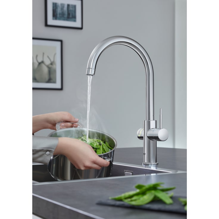 Grohe Red Duo kjøkkenarmatur, 3 liters varmtvannsbereder, krom