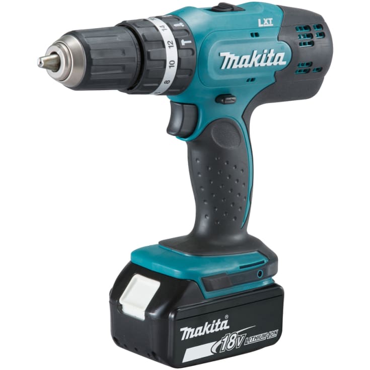 Makita slagboremaskine DHP453RYJ, 2 x 18 V/1,5 Ah