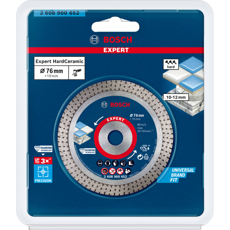 Bosch diamantkappeskive Hard Keramikk, Ø76/10 mm